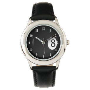Reloj De Pulsera Billiards Eight Ball Sports Writing Watch