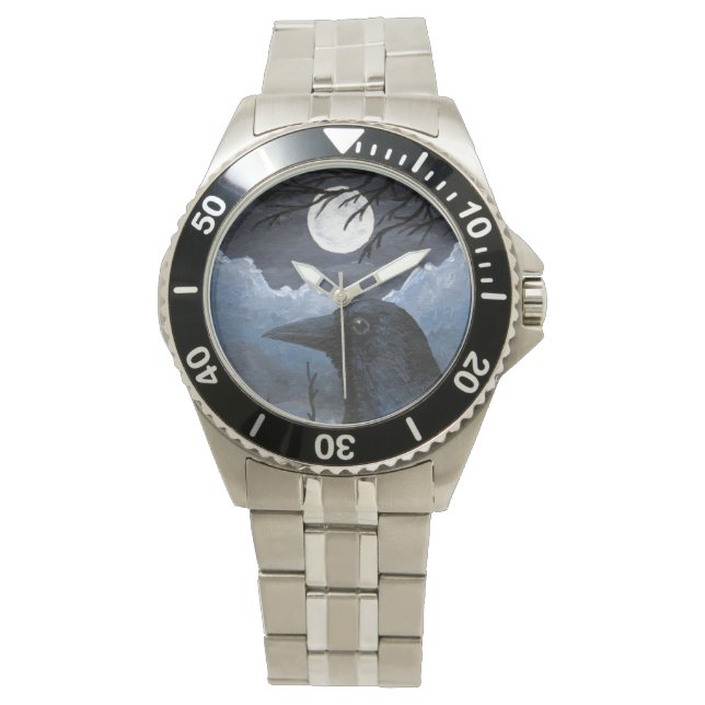 Reloj De Pulsera Bird 58 Crow Raven (Anverso)