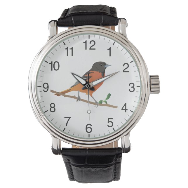 Reloj De Pulsera Bird Baltimore Oriole (Anverso)