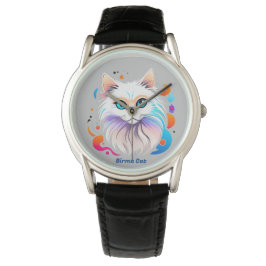 Reloj De Pulsera Birma Katze - Farbige Illustration