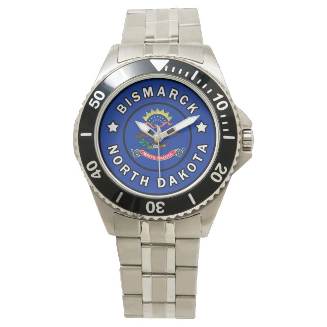Reloj De Pulsera Bismarck Dakota del Norte (Anverso)
