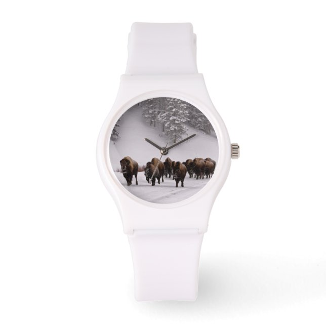 Reloj De Pulsera Bison in Winter (Anverso)
