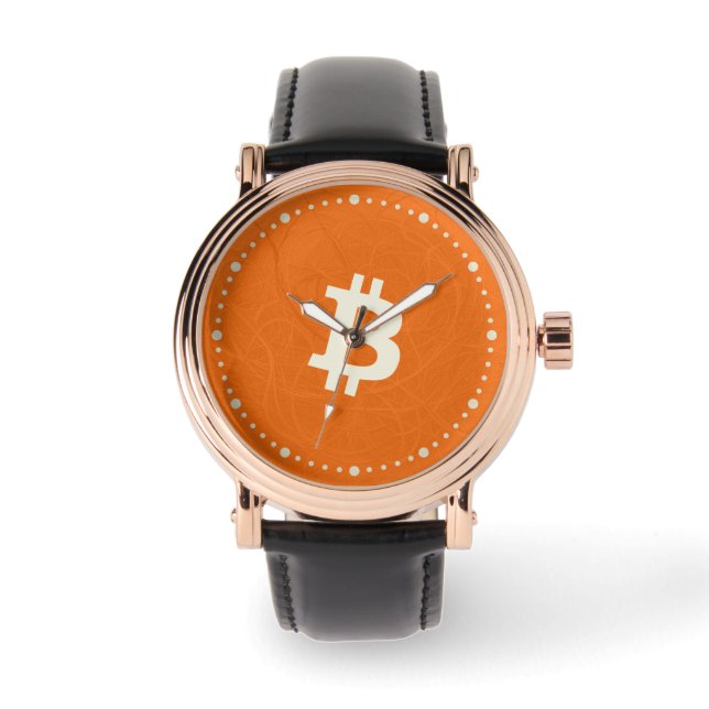 Reloj De Pulsera Bitcoin Classic Orange (Neuron) (Anverso)