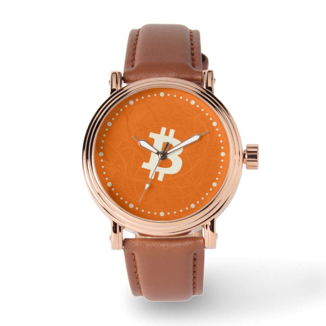 Reloj De Pulsera Bitcoin Classic Orange (Neuron) (Anverso)