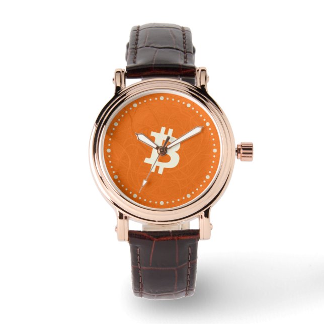 Reloj De Pulsera Bitcoin Classic Orange (Neuron) (Anverso)