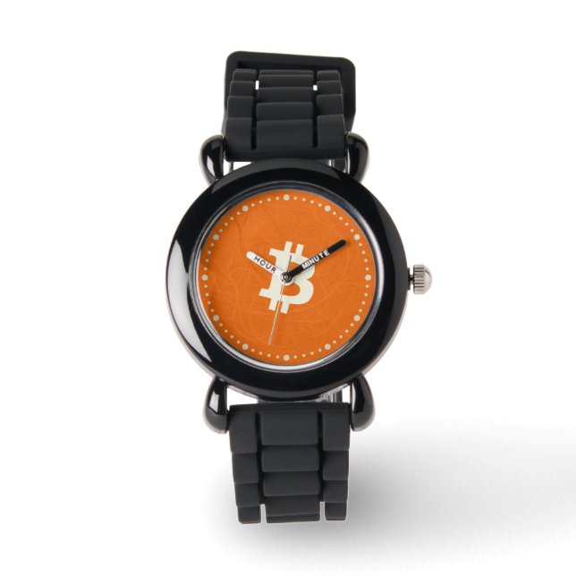 Reloj De Pulsera Bitcoin Classic Orange (Neuron) (Anverso)