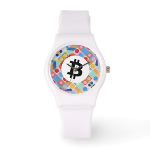 Reloj De Pulsera Bitcoin Colorido