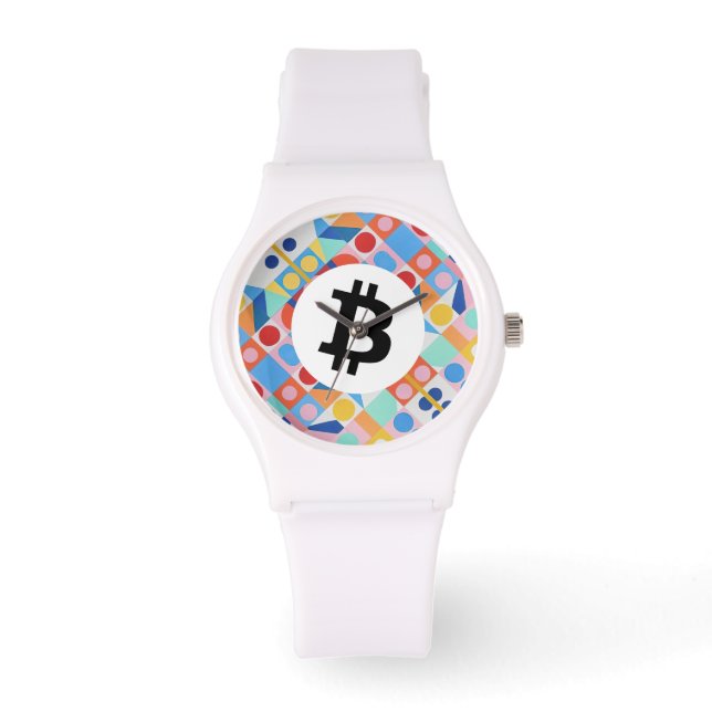 Reloj De Pulsera Bitcoin Colorido (Anverso)