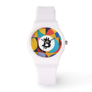 Reloj De Pulsera Bitcoin Colorido