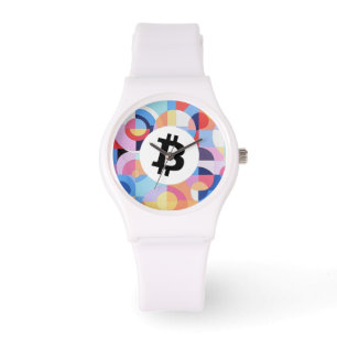 Reloj De Pulsera Bitcoin Colorido