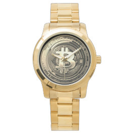 Reloj De Pulsera Bitcoin dorado