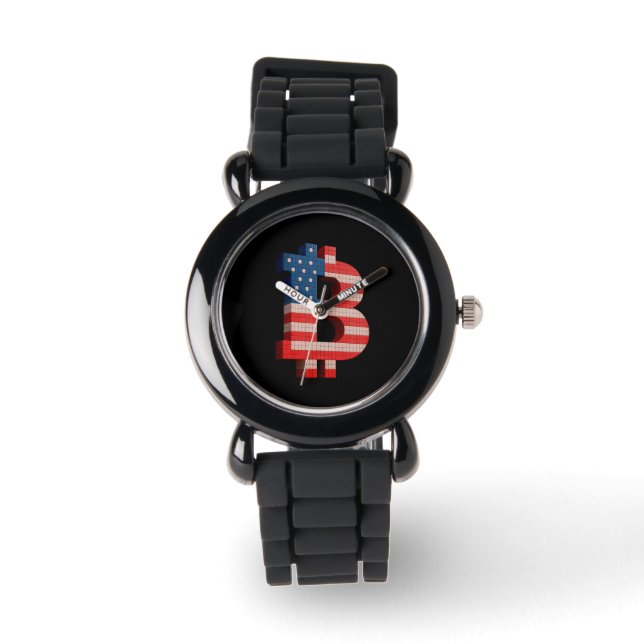 Reloj De Pulsera Bitcoin EE. UU. Pixel ₿ (Anverso)