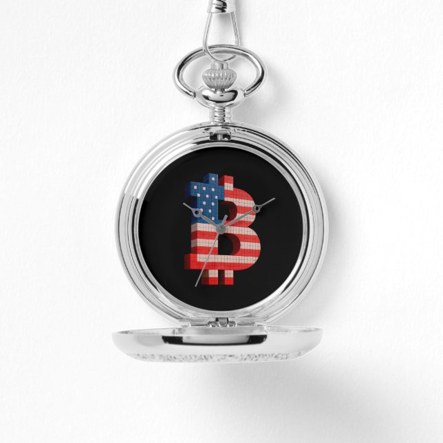 Reloj De Pulsera Bitcoin EE. UU. Pixel ₿ (Anverso)