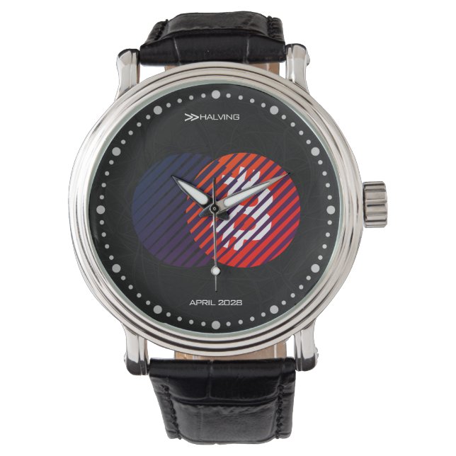 Reloj De Pulsera Bitcoin Halving 2028 (Style: 2 / Miami) (Anverso)
