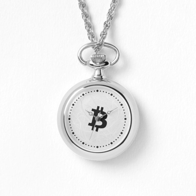 Reloj De Pulsera Bitcóin Neurona Blanco (Anverso)
