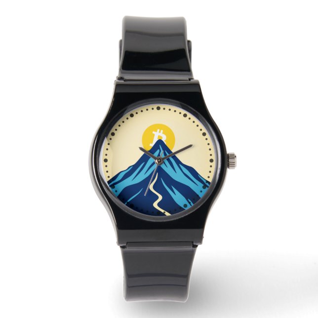 Reloj De Pulsera Bitcoin Rising (Style: Bright) (Anverso)