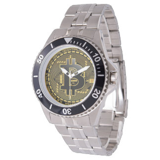 Reloj De Pulsera Bitcoin Stainless Watch