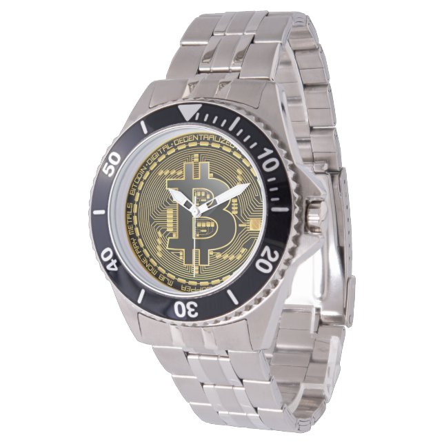 Reloj De Pulsera Bitcoin Stainless Watch (Angular)