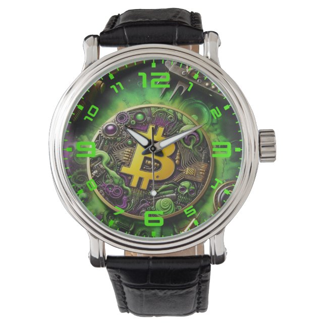 Reloj De Pulsera Bitcoin Steampunk Style Watch (Anverso)