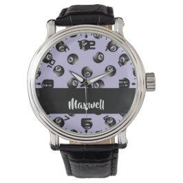 Reloj De Pulsera Black 8 ball pattern