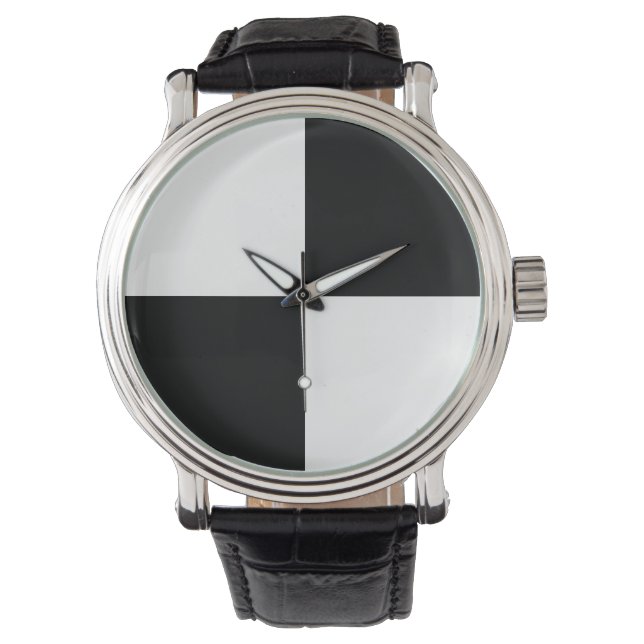 Reloj De Pulsera Black and White Checkered (Anverso)
