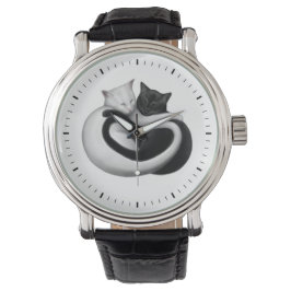 Reloj De Pulsera Black and White Love Cats Watch