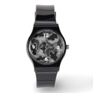 Reloj De Pulsera Black Camo Numerados Boys Watch