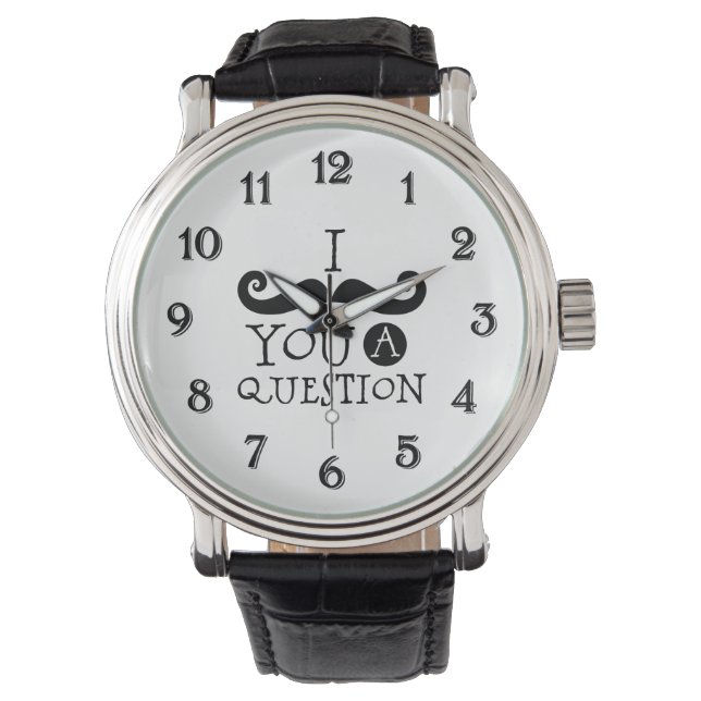 Reloj De Pulsera Black I bigote una pregunta (Anverso)