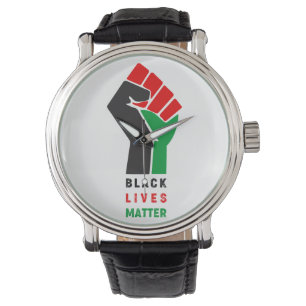 Reloj De Pulsera Black Lives Matter levantó primer símbolo Africa