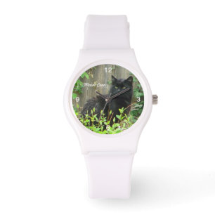 Reloj De Pulsera Black Maine Coon Cat Watch