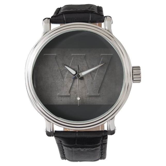 Reloj De Pulsera Black Metalizado Rustic W Monograma Watch (Anverso)