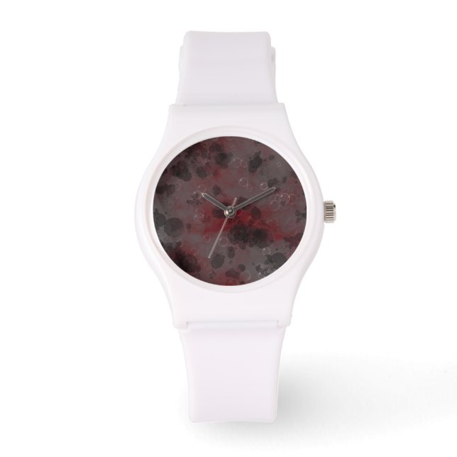 Reloj De Pulsera Black Red Bubble Sporty White (Anverso)