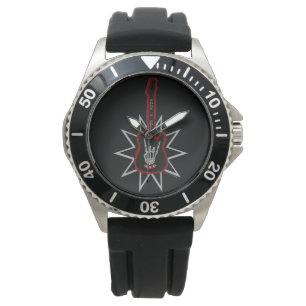 Reloj De Pulsera Black Rubber Watch - Rock n' Roll