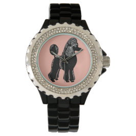Reloj De Pulsera Black Standard Poodle Women's Wristwatch