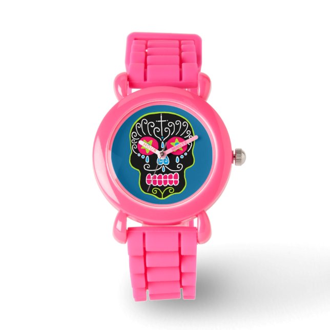 Reloj De Pulsera Black Sugar Skull (Anverso)