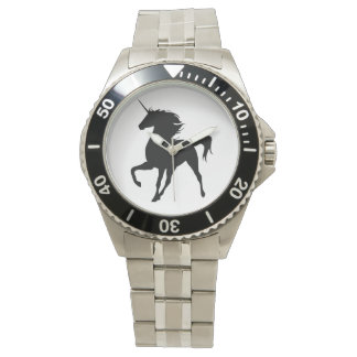 Reloj De Pulsera Black Unicorn Silhouette Watch