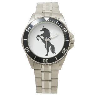 Reloj De Pulsera Black Unicorn Silhouette Watch