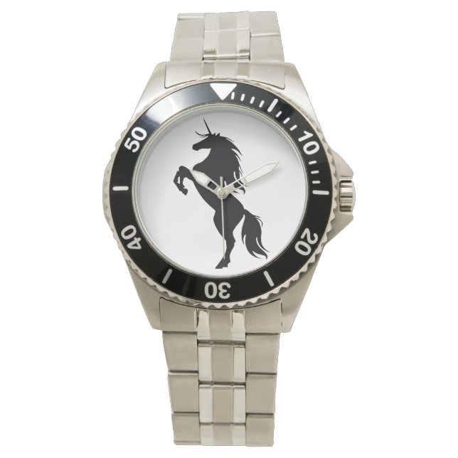 Reloj De Pulsera Black Unicorn Silhouette Watch (Anverso)