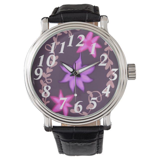 Reloj De Pulsera Black Vintage Leather Watch (Anverso)