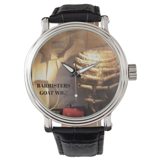 Reloj De Pulsera Black Vintage Leather Watch (Anverso)