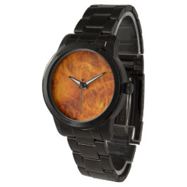 Reloj De Pulsera Black Watch masculino con cara de foto de fuego