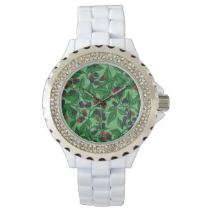 Reloj De Pulsera Blackberries sobre verde