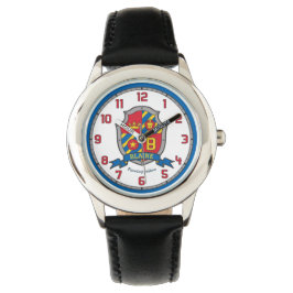 Reloj De Pulsera Blaine boys nombre personalizado escudo león amari