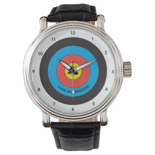 Reloj De Pulsera Blanco del tiro al arco personalizada