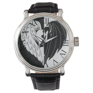 Reloj De Pulsera Blanco negro angeoudemon