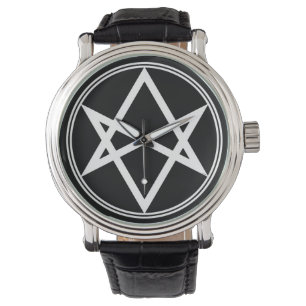Reloj De Pulsera Blanco Unicursal del Hexagram de Falln