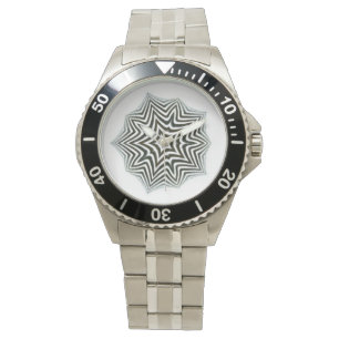 Reloj De Pulsera blanco y negro de estilo cebra