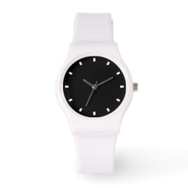 Reloj De Pulsera Blanco Y Negro Elegante