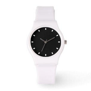Reloj De Pulsera Blanco Y Negro Elegante