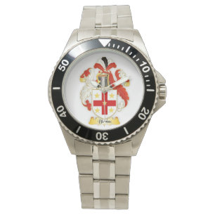 Reloj De Pulsera Blevins Family Crest Mens Stainless Steless Watch